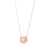 Wulu Eternity Large Necklace in 18K Rose Gold Set with Diamonds