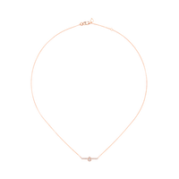 Wulu Mini Necklace in 18K Rose Gold Set with Diamonds