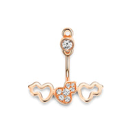 Wulu earring in 18K rose gold with diamonds