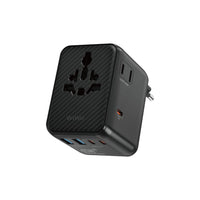 WiWU UA010 Aramid Fiber 45W GaN Plug Adapter, Black
