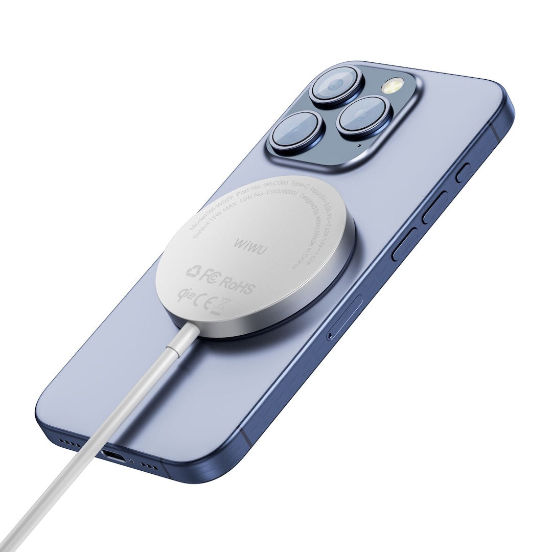 WiWU W029 qi2 Wireless Charger, Silver