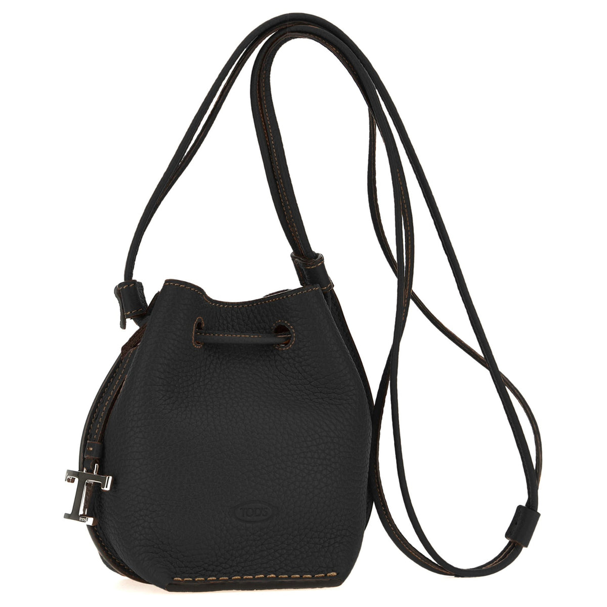 Bucket Bag in Leather Micro