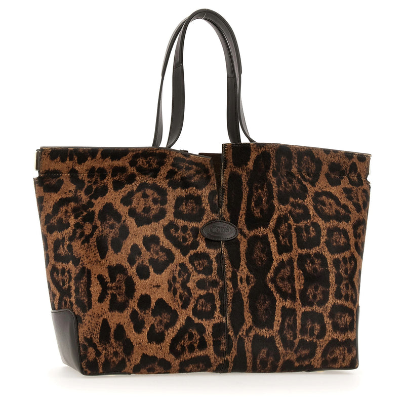 Tod's Di Bag Folio in Pony Effect Leather Medium-Small