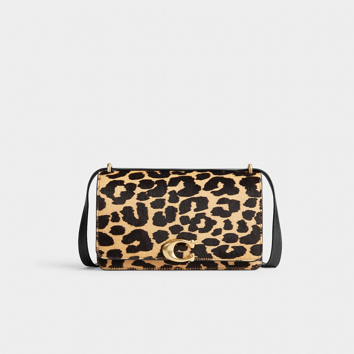 Leopard Printed Haircalf Bandit Shoulder Bag