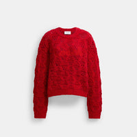 Cursive Coach Cable Sweater