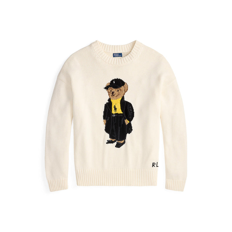 Polo Bear Cotton Crewneck Sweater