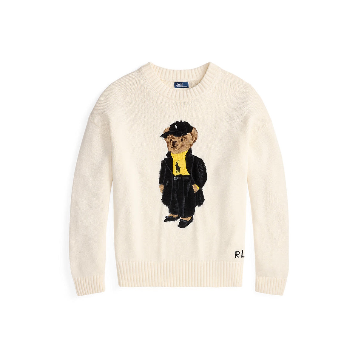 Polo Bear Cotton Crewneck Sweater