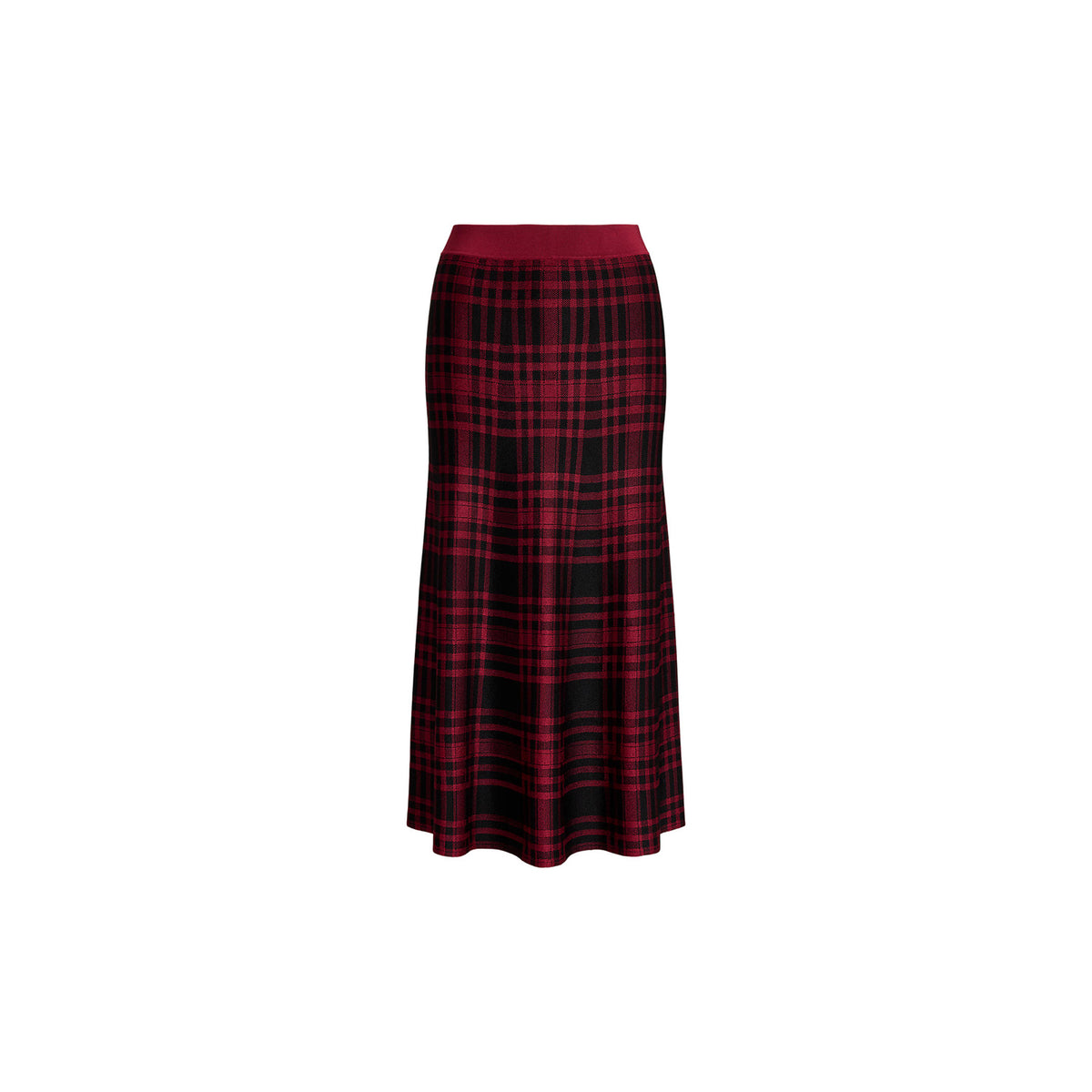 Plaid Wool Skirt
