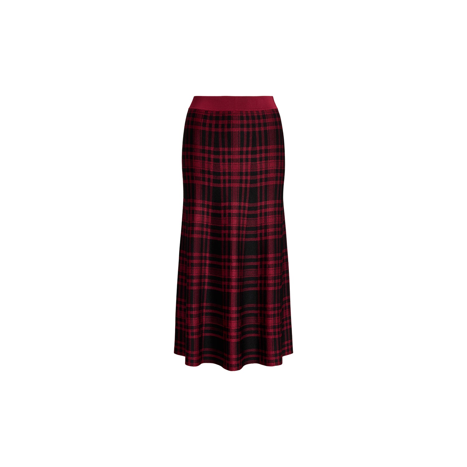 Plaid Wool Skirt