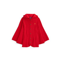 Mini-Cable Cotton Hooded Poncho