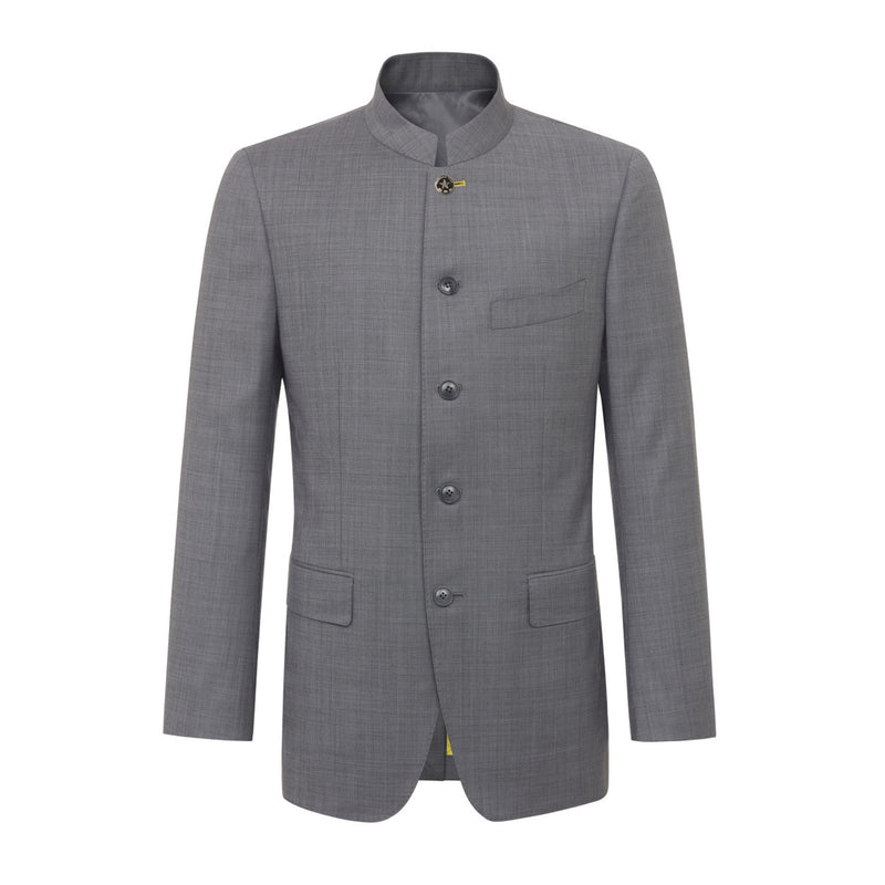 Light Wool Five-button Mandarin Collar Jacket