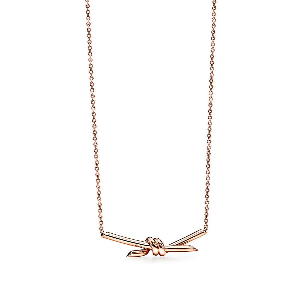 Tiffany Knot Pendant in Rose Gold