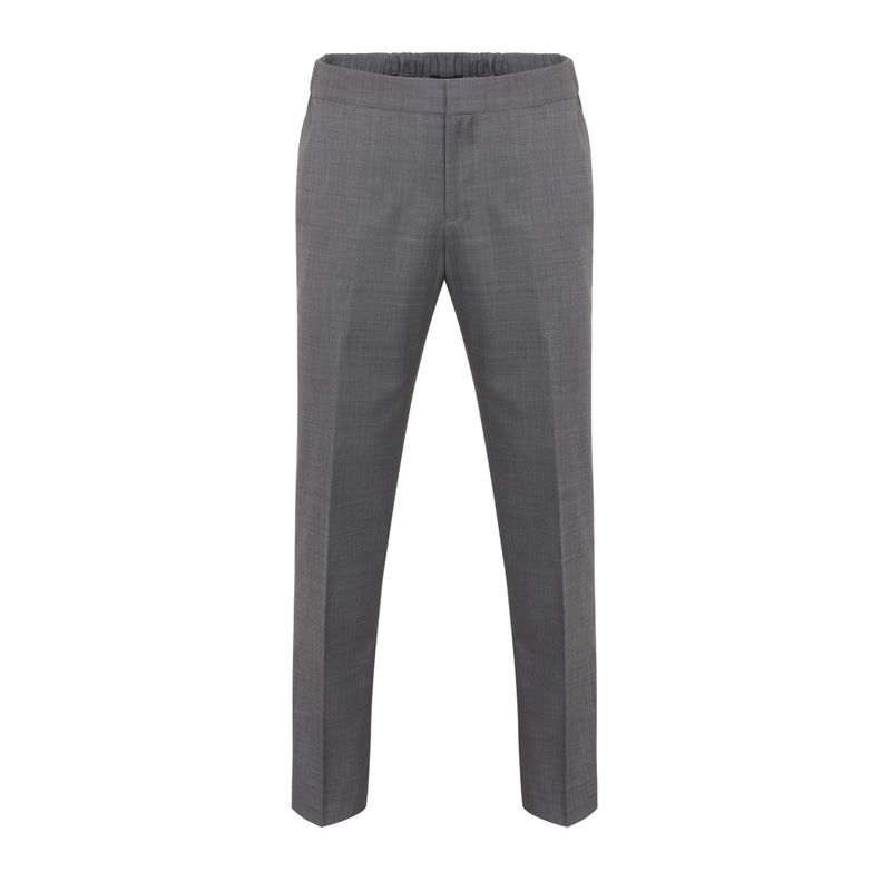 Wool Trousers with Elastic Waistband