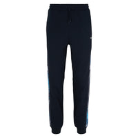 Relaxed-fit tracksuit bottoms with patterned logo inserts