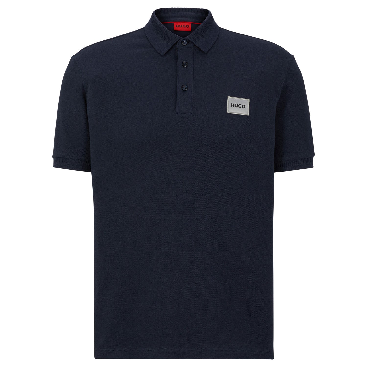 Cotton-piqué slim-fit polo shirt with metallic logo badge