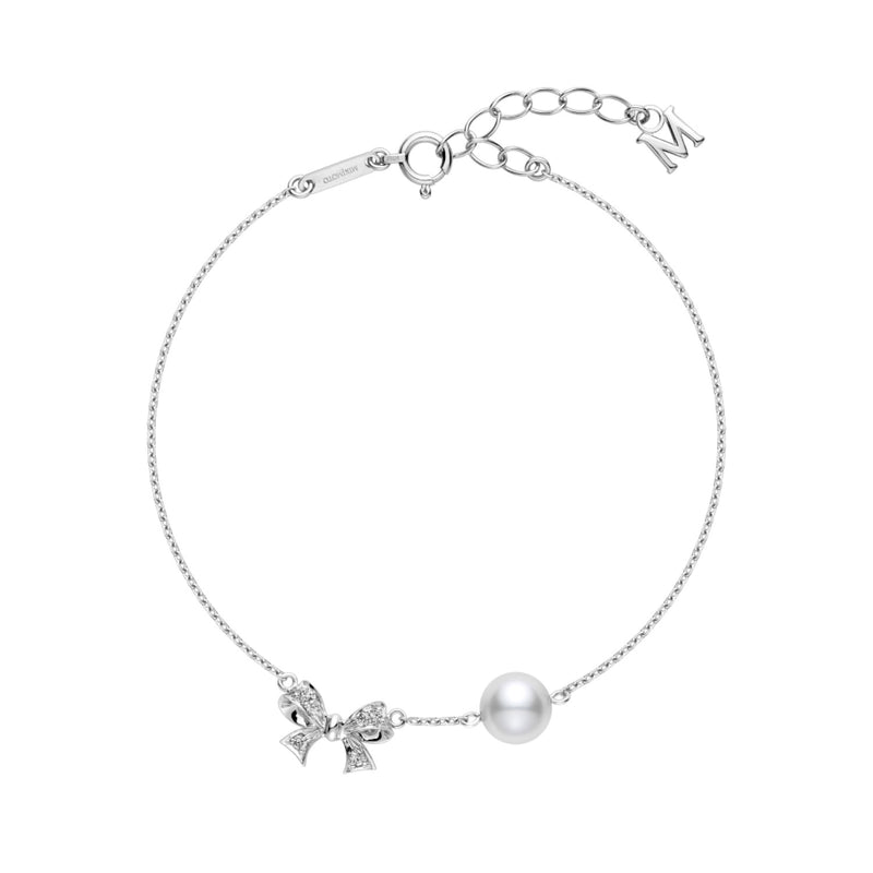 Mikimoto Vintage Japanese Saltwater Akoya Cultured Pearl Leaf Bracelet   Vintage Valuable Pearls