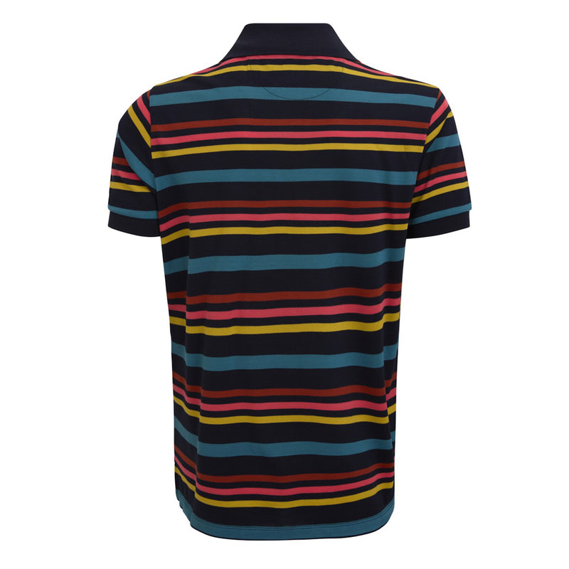 Stripe Print Polo Shirt