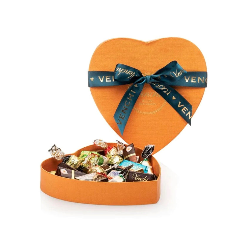 Assortment of 274G Chocolates Orange Heart Box