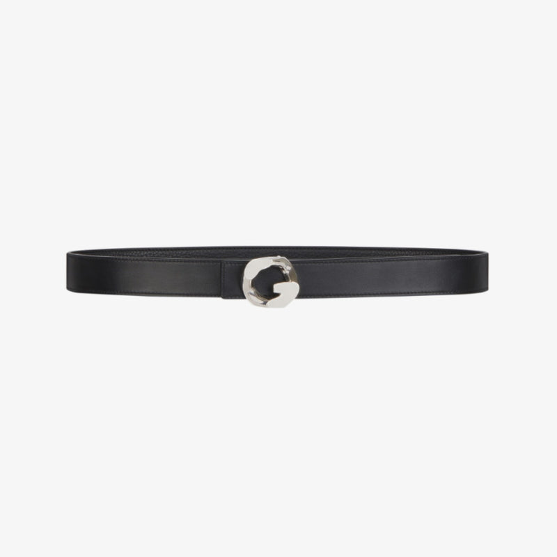 G CHAIN BUCKLE BELT IN LEATHER