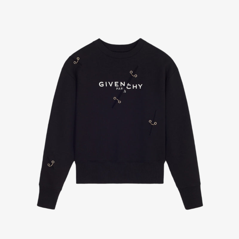 GIVENCHY SWEATSHIRT WITH METAL DETAILS