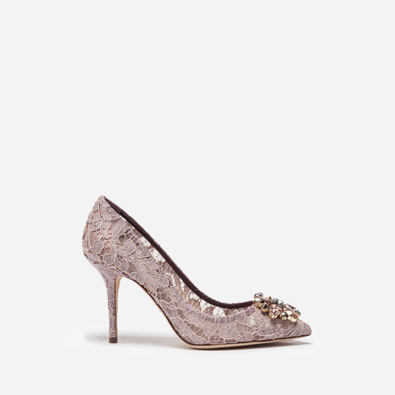 PUMP IN TAORMINA LACE WITH CRYSTALS