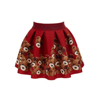 Neoprene skirt with printed teddy bears