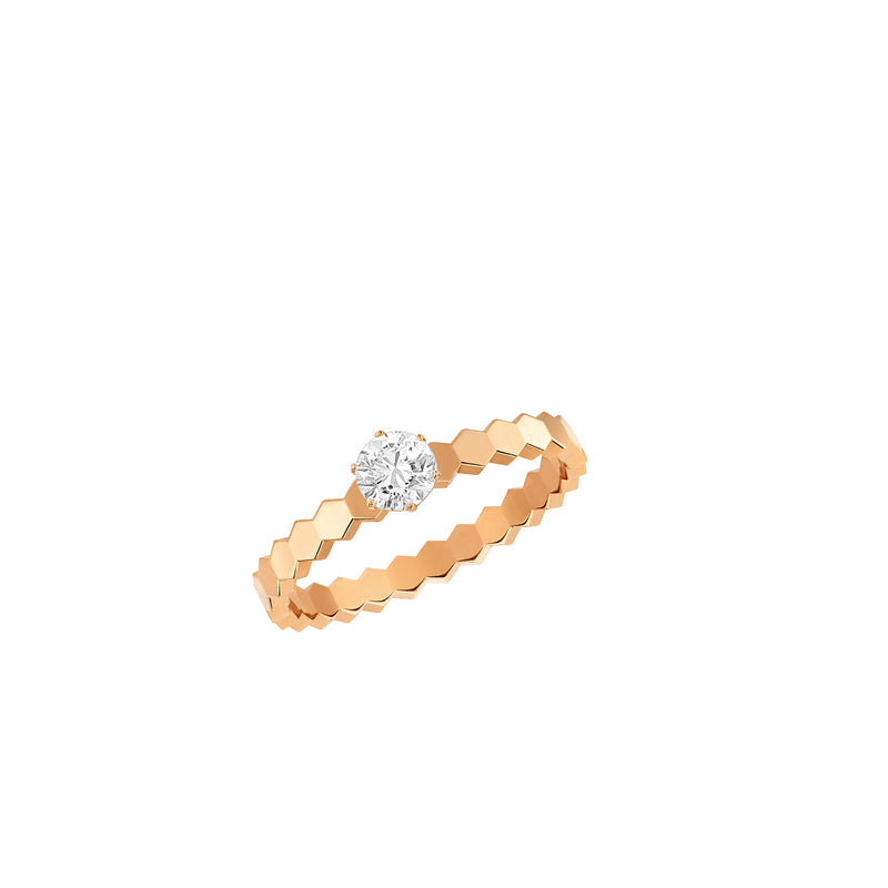Bee My Love Rose Gold Solitaire Diamond Ring
