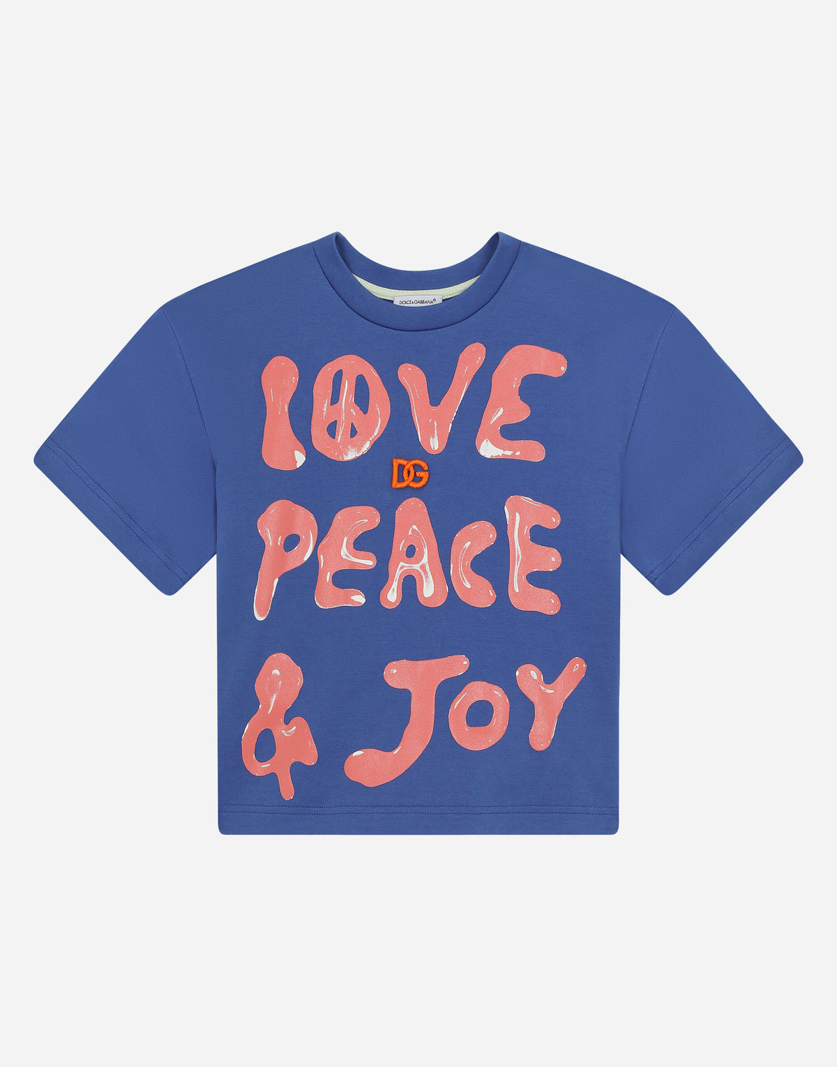 Interlock T-shirt With Love & Peace Print