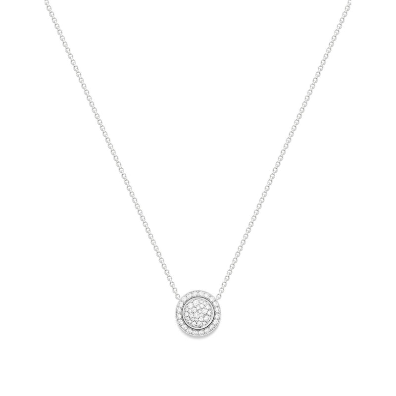Possession pendant in 18K white gold set with 46 brilliant-cut diamonds (approx. 0.48 ct).