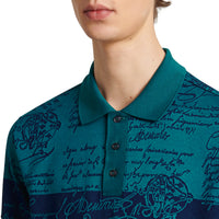 Color Block Jacquard Scritto Polo Shirt