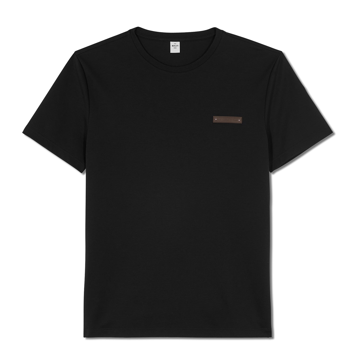 T-Shirt With Leather Detail