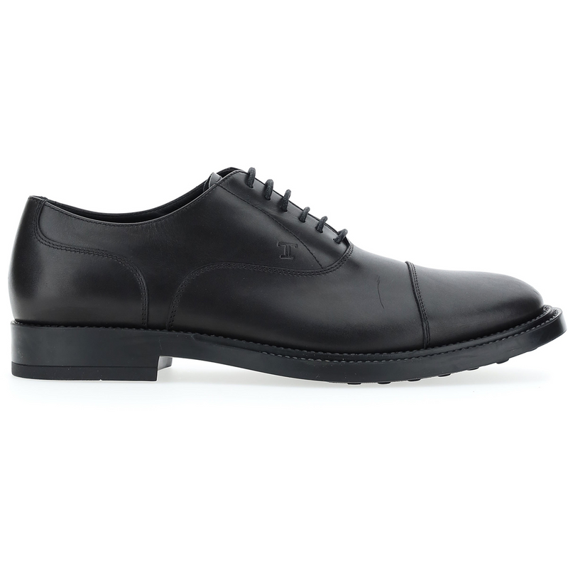 Tod's LACE-UPS IN LEATHER - BLACK