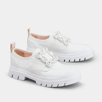 Walky Viv' Strass Buckle Sneakers in Leather