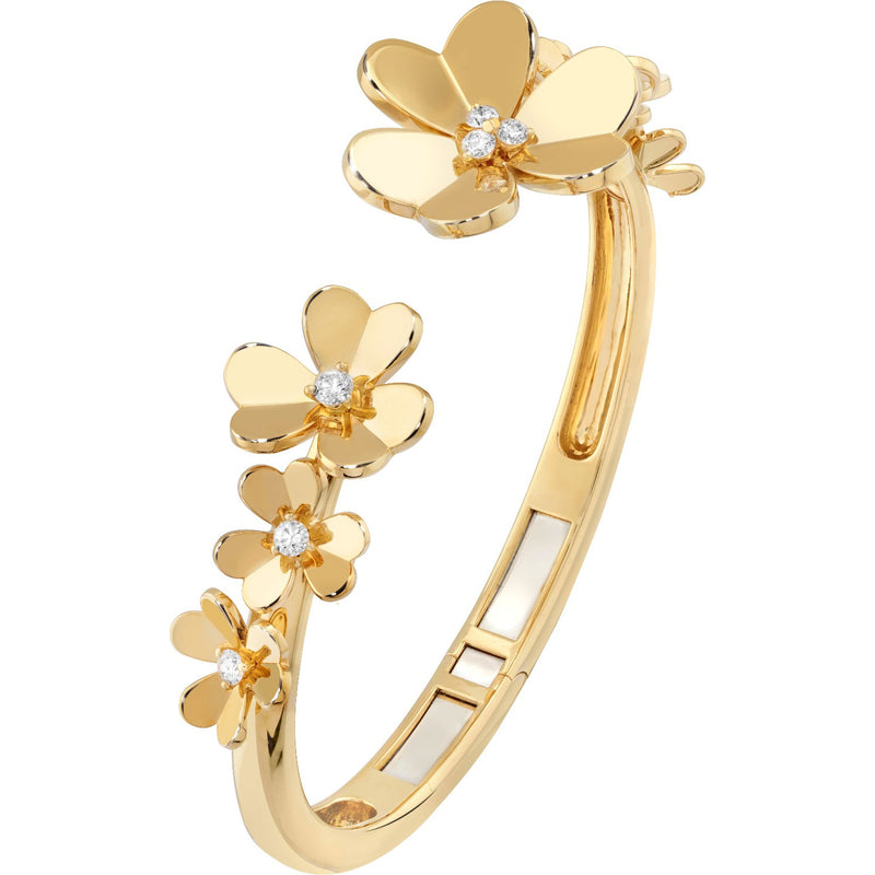 Frivole 7 flowers bracelet, yellow gold